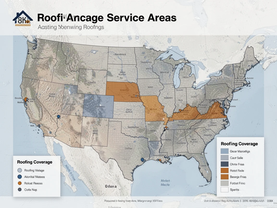 Roofing Service Areas Map